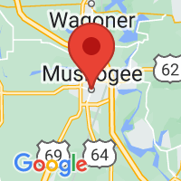 Map of Muskogee OK US